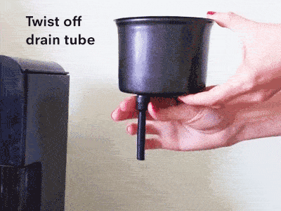 Twist off drain tube