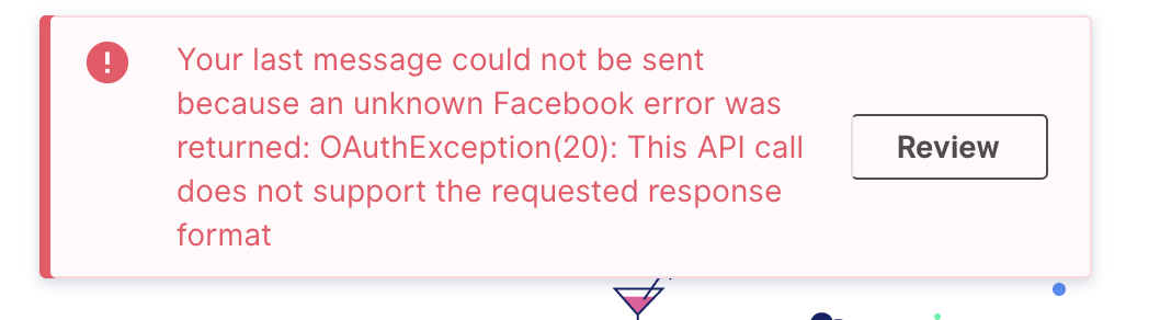 Facebook button returns error when clicked - Website Bugs