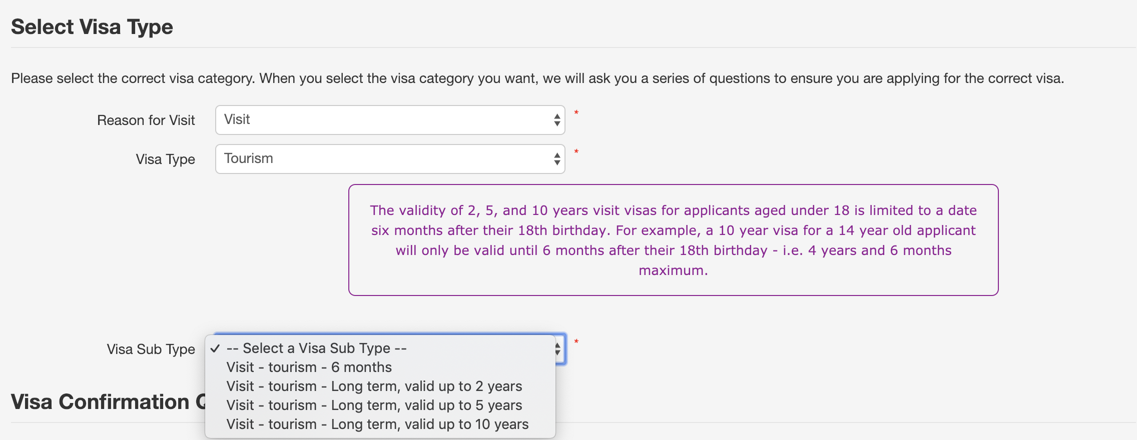 How Do I Select Business Or Tourism On The UK Visa Application Form   Screen Shot 2019 01 25 At 10 53 46 Am 